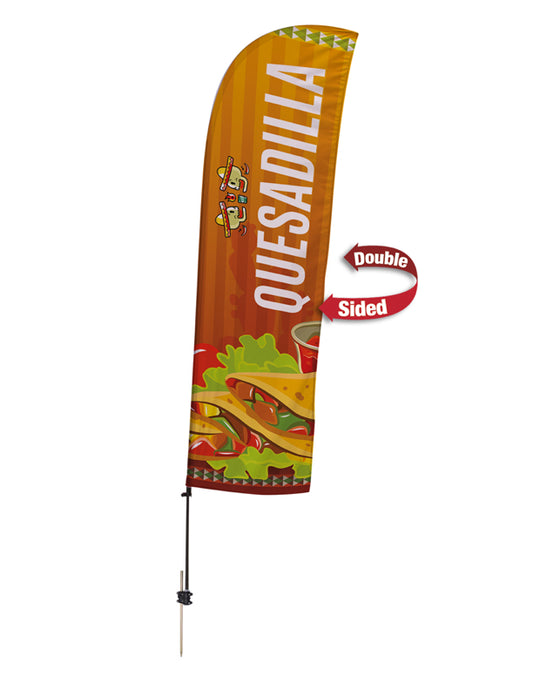 10.5' Value Blade Sail Sign Kit (Double-Sided with Spike Base)