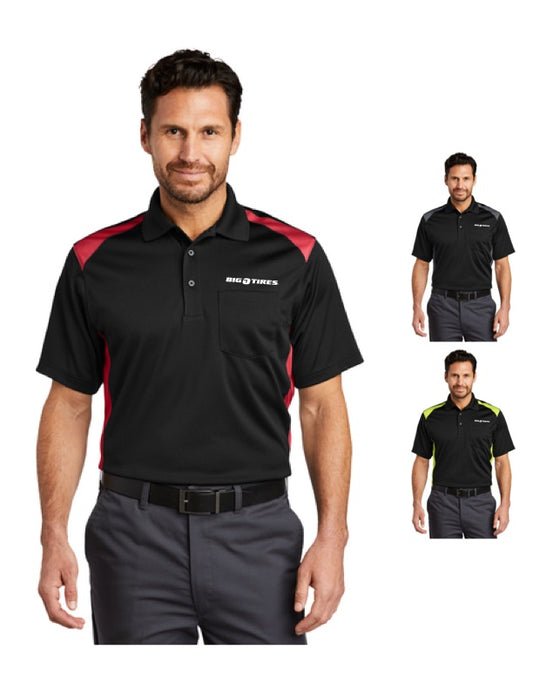 CornerStone® Select Snag-Proof Two Way Colorblock Pocket Polo