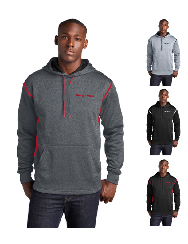 Sport-Tek Tech Fleece Color Block Hoodie with Embroidered Logo